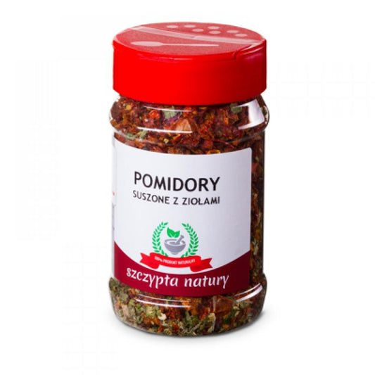 POMIDORY SUSZONY Z ZIOŁAMI - Słoik 90 g