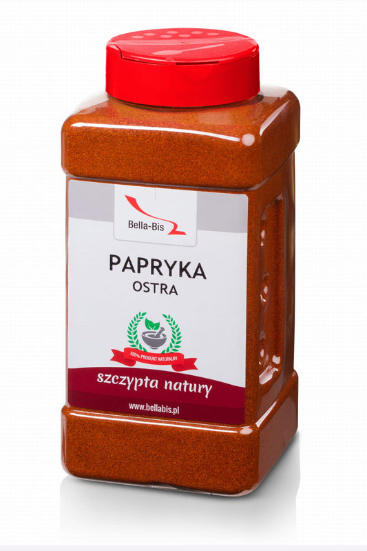 PAPRYKA CZERWONA OSTRA - Słoik 500 g
